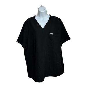 Figs scrub top black chisec tm3000 XL